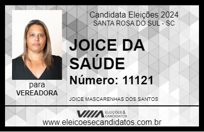 Candidato JOICE DA SAÚDE 2024 - SANTA ROSA DO SUL - Eleições