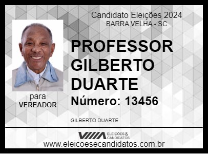 Candidato PROFESSOR GILBERTO DUARTE 2024 - BARRA VELHA - Eleições