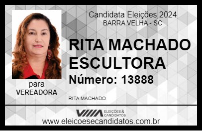 Candidato RITA MACHADO ESCULTORA 2024 - BARRA VELHA - Eleições