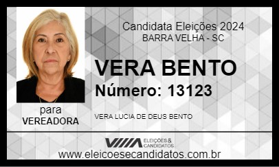 Candidato VERA BENTO 2024 - BARRA VELHA - Eleições