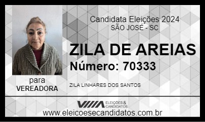 Candidato ZILA DE AREIAS 2024 - SÃO JOSÉ - Eleições