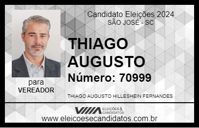 Candidato THIAGO AUGUSTO 2024 - SÃO JOSÉ - Eleições