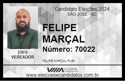 Candidato FELIPE MARÇAL 2024 - SÃO JOSÉ - Eleições