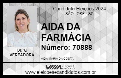 Candidato AIDA  DA FARMÁCIA 2024 - SÃO JOSÉ - Eleições