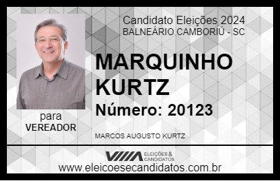 Candidato MARQUINHO KURTZ 2024 - BALNEÁRIO CAMBORIÚ - Eleições