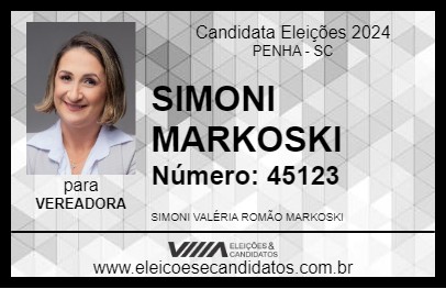 Candidato SIMONI MARKOSKI 2024 - PENHA - Eleições