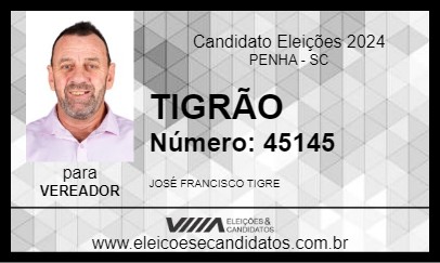 Candidato TIGRÃO 2024 - PENHA - Eleições