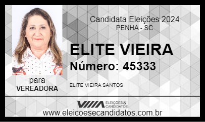 Candidato ELITE VIEIRA 2024 - PENHA - Eleições