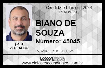 Candidato BIANO DE SOUZA 2024 - PENHA - Eleições