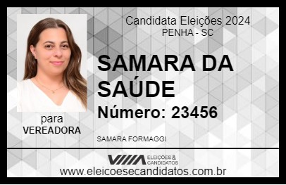 Candidato SAMARA DA SAÚDE 2024 - PENHA - Eleições