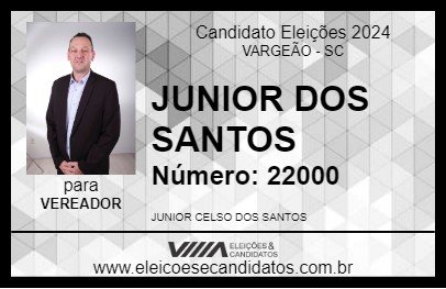 Candidato JUNIOR DOS SANTOS 2024 - VARGEÃO - Eleições