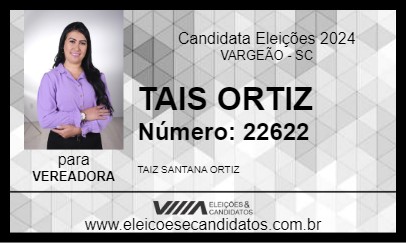 Candidato TAIZ ORTIZ 2024 - VARGEÃO - Eleições