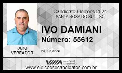 Candidato IVO DAMIANI 2024 - SANTA ROSA DO SUL - Eleições