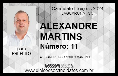 Candidato ALEXANDRE MARTINS 2024 - JAGUARUNA - Eleições