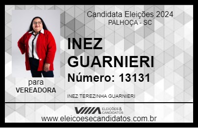 Candidato INEZ GUARNIERI 2024 - PALHOÇA - Eleições