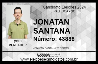 Candidato JONATAN SANTANA 2024 - PALHOÇA - Eleições