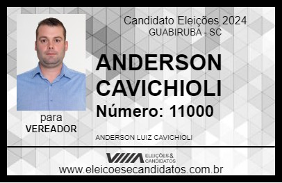 Candidato ANDERSON CAVICHIOLI 2024 - GUABIRUBA - Eleições