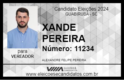 Candidato XANDE PEREIRA 2024 - GUABIRUBA - Eleições