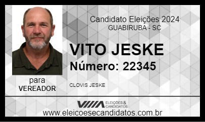 Candidato VITO JESKE 2024 - GUABIRUBA - Eleições