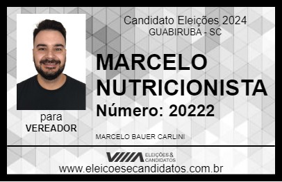 Candidato MARCELO NUTRICIONISTA 2024 - GUABIRUBA - Eleições