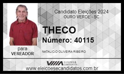 Candidato THECO 2024 - OURO VERDE - Eleições