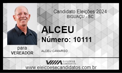 Candidato ALCEU 2024 - BIGUAÇU - Eleições