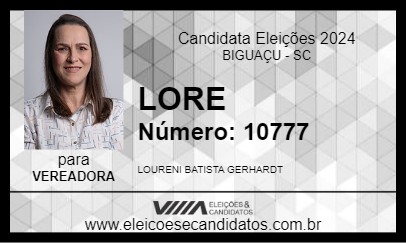 Candidato LORE 2024 - BIGUAÇU - Eleições