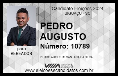 Candidato PEDRO AUGUSTO 2024 - BIGUAÇU - Eleições