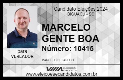 Candidato MARCELO GENTE BOA 2024 - BIGUAÇU - Eleições