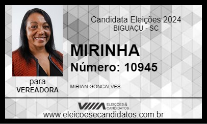 Candidato MIRINHA 2024 - BIGUAÇU - Eleições