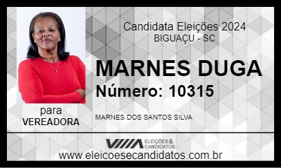 Candidato MARNES DUGA 2024 - BIGUAÇU - Eleições