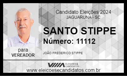 Candidato SANTO STIPPE 2024 - JAGUARUNA - Eleições