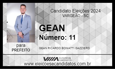 Candidato GEAN 2024 - VARGEÃO - Eleições