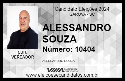 Candidato ALESSANDRO SOUZA 2024 - GARUVA - Eleições