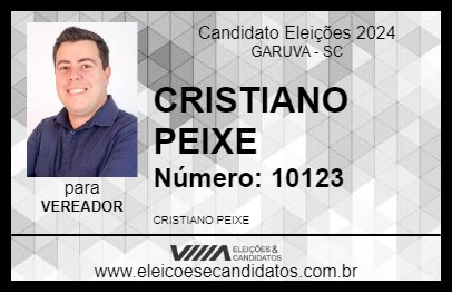 Candidato CRISTIANO PEIXE 2024 - GARUVA - Eleições