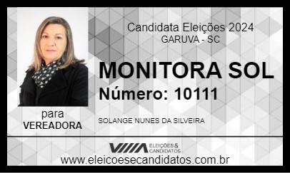 Candidato MONITORA SOL 2024 - GARUVA - Eleições