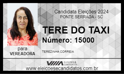 Candidato TERE DO TAXI 2024 - PONTE SERRADA - Eleições