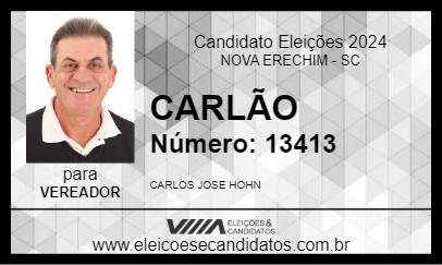 Candidato CARLÃO 2024 - NOVA ERECHIM - Eleições