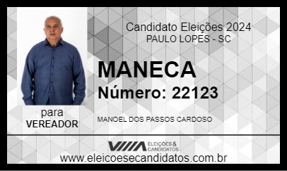 Candidato MANECA 2024 - PAULO LOPES - Eleições