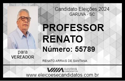 Candidato PROFESSOR RENATO 2024 - GARUVA - Eleições