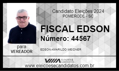 Candidato FISCAL EDSON 2024 - POMERODE - Eleições