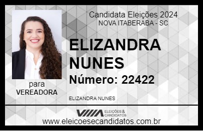 Candidato ELIZANDRA NUNES 2024 - NOVA ITABERABA - Eleições