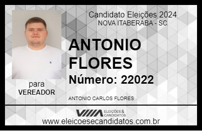 Candidato ANTONIO FLORES 2024 - NOVA ITABERABA - Eleições