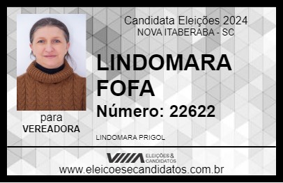 Candidato LINDOMARA FOFA 2024 - NOVA ITABERABA - Eleições