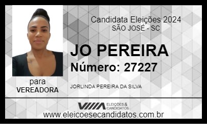 Candidato JO PEREIRA 2024 - SÃO JOSÉ - Eleições