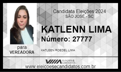 Candidato KATLEEN LIMA 2024 - SÃO JOSÉ - Eleições