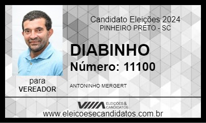 Candidato DIABINHO 2024 - PINHEIRO PRETO - Eleições