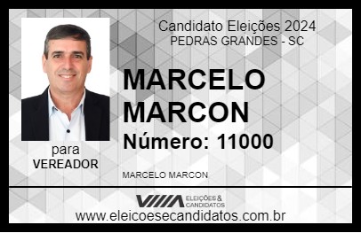 Candidato MARCELO MARCON 2024 - PEDRAS GRANDES - Eleições