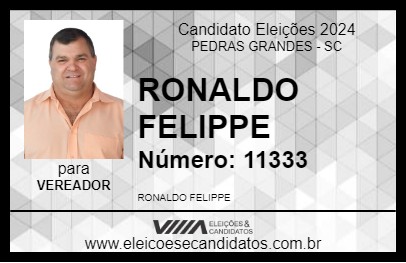 Candidato RONALDO FELIPPE 2024 - PEDRAS GRANDES - Eleições