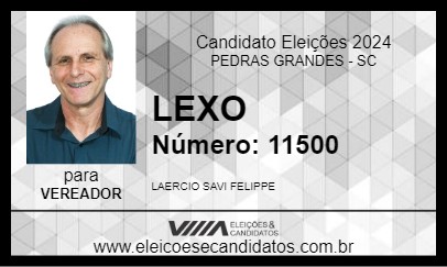 Candidato LEXO 2024 - PEDRAS GRANDES - Eleições